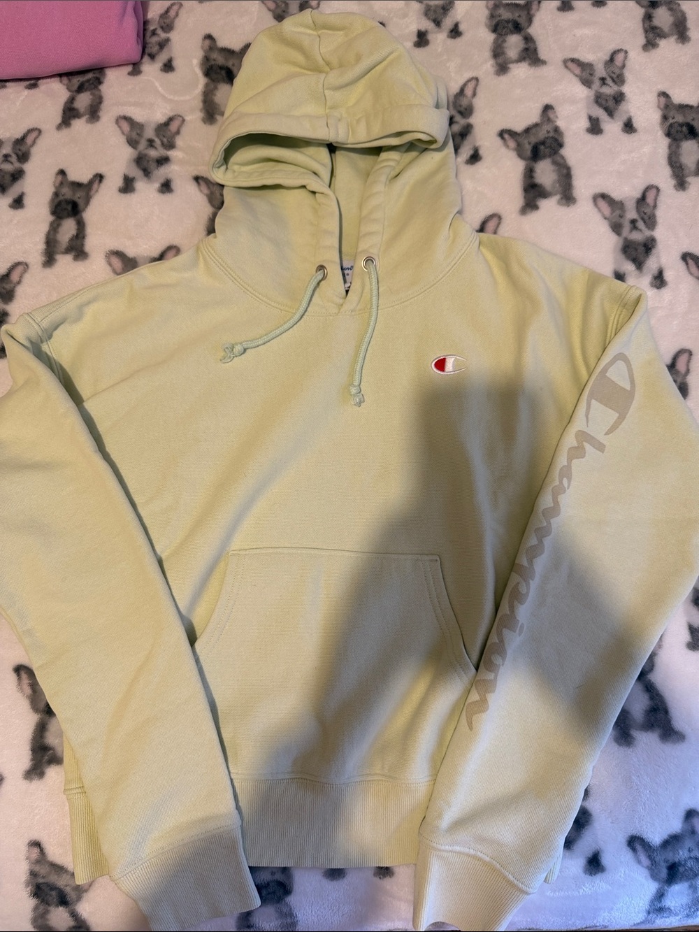 Champion Men’s Zip-Up Hooded Sweatshirt - Pale Yellow or light lime